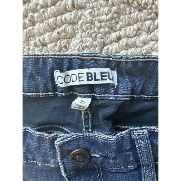 Code Bleu Kensington Slim Straight Womens denim blue Jeans Sz 16 Inseam 29 - Picture 3 of 5